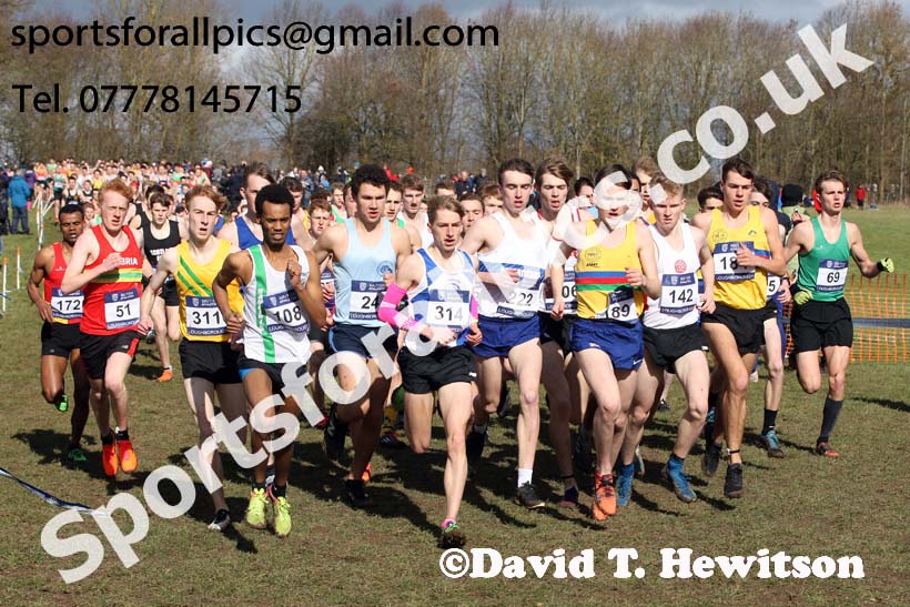 Mens under-20s 2019 British Athletics Inter Counties Cross Country, Prestwood Hall, Loughborough. Photo:  David T. Hewitson/Sports for All Pics